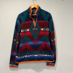POLO RALPH LAUREN FLEECE NAVAJO HALF ZIP SWEAT